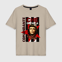 Футболка оверсайз мужская Comandante, цвет: миндальный