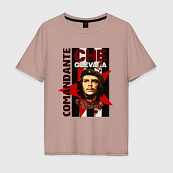 Футболка оверсайз мужская Comandante, цвет: пыльно-розовый