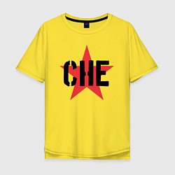 Футболка оверсайз мужская Че Гевара - звезда, цвет: желтый