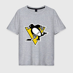 Футболка оверсайз мужская Pittsburgh Penguins, цвет: меланж