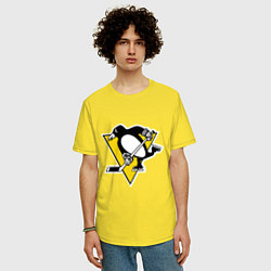 Футболка оверсайз мужская Pittsburgh Penguins, цвет: желтый — фото 2