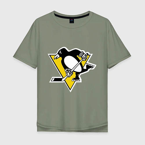 Мужская футболка оверсайз Pittsburgh Penguins / Авокадо – фото 1