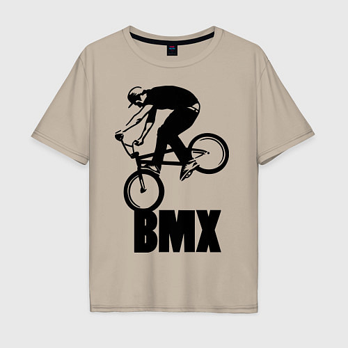 Мужская футболка оверсайз BMX 3 / Миндальный – фото 1