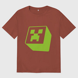 Мужская футболка оверсайз Green Creeper