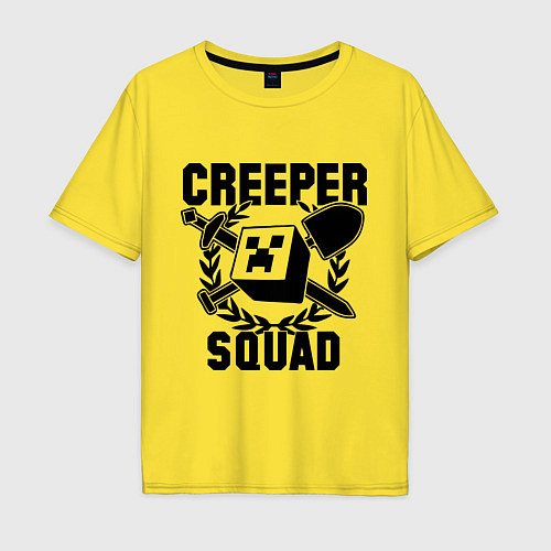 Мужская футболка оверсайз Creeper Squad / Желтый – фото 1