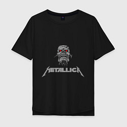 Футболка оверсайз мужская Metallica scool, цвет: черный