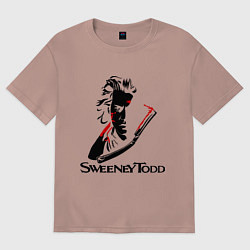 Футболка оверсайз мужская Sweeney Todd, цвет: пыльно-розовый