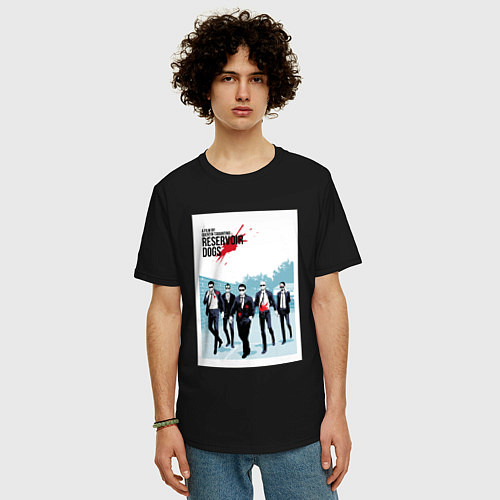 Мужская футболка оверсайз Бешеные псы / Черный – фото 3