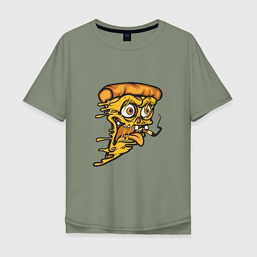 Мужская футболка оверсайз Crazy Pizza / Авокадо – фото 1