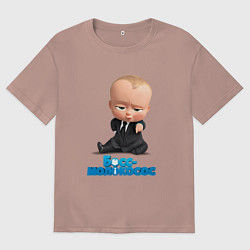 Футболка оверсайз мужская Boss Baby, цвет: пыльно-розовый