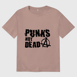 Мужская футболка оверсайз Punks not dead