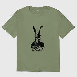 Футболка оверсайз мужская Wake Up 28:06:42:12, цвет: авокадо