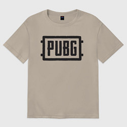 Футболка оверсайз мужская PUBG, цвет: миндальный