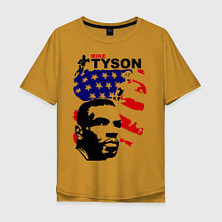 Футболка оверсайз мужская Mike Tyson: USA Boxing, цвет: горчичный
