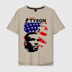 Футболка оверсайз мужская Mike Tyson: USA Boxing, цвет: миндальный