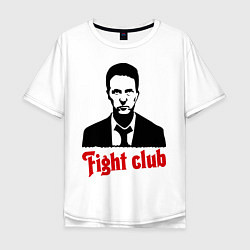 Мужская футболка оверсайз Fight Club: Edward Norton