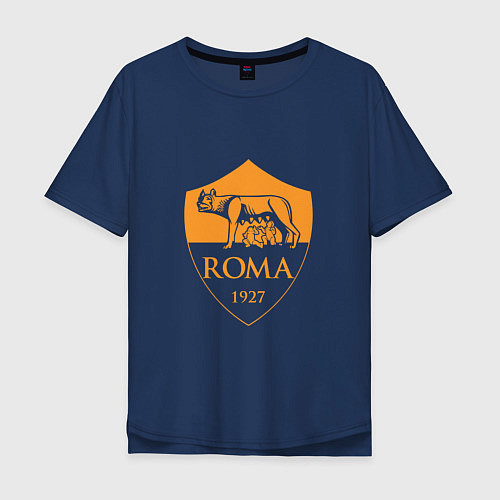 Мужская футболка оверсайз AS Roma: Autumn Top / Тёмно-синий – фото 1