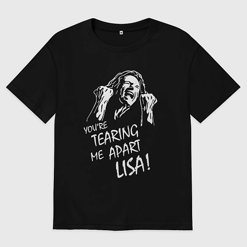 Мужская футболка оверсайз Tearing me apart / Черный – фото 1