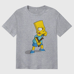 Футболка оверсайз мужская Bart Bully, цвет: меланж