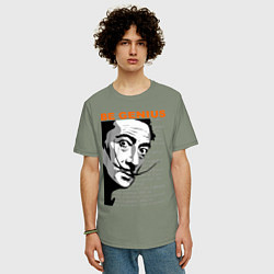 Футболка оверсайз мужская Dali: Be Genius, цвет: авокадо — фото 2