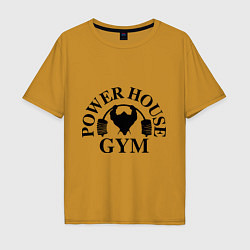 Футболка оверсайз мужская Power House Gym, цвет: горчичный