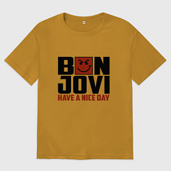 Мужская футболка оверсайз Bon Jovi: Nice day