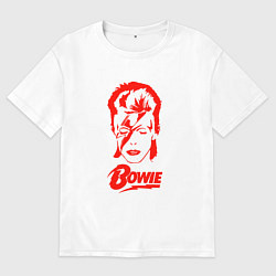Футболка оверсайз мужская Дэвид Боуи, цвет: белый