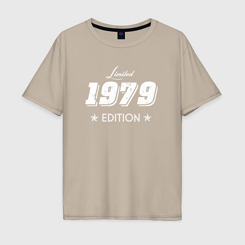 Мужская футболка оверсайз Limited Edition 1979 / Миндальный – фото 1