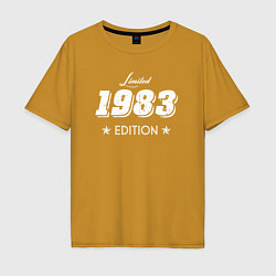 Футболка оверсайз мужская Limited Edition 1983, цвет: горчичный