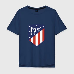 Футболка оверсайз мужская Atletico Madrid, цвет: тёмно-синий