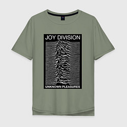 Футболка оверсайз мужская Joy Division: Unknown Pleasures, цвет: авокадо