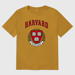 Мужская футболка оверсайз Harvard university