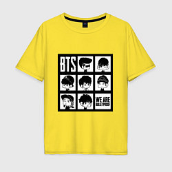 Футболка оверсайз мужская BTS: We are bulletproof, цвет: желтый