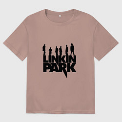 Футболка оверсайз мужская Linkin Park, цвет: пыльно-розовый
