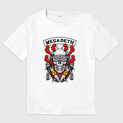 Футболка оверсайз мужская Megadeth Rocker, цвет: белый