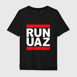 Футболка оверсайз мужская Run UAZ, цвет: черный