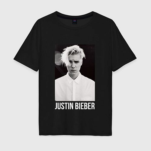 Мужская футболка оверсайз Justin Bieber / Черный – фото 1