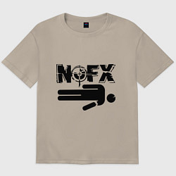 Футболка оверсайз мужская NOFX crushman, цвет: миндальный