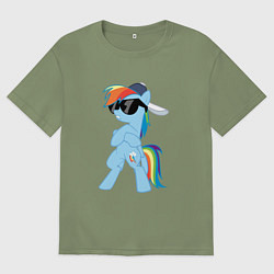 Мужская футболка оверсайз Крутая пони