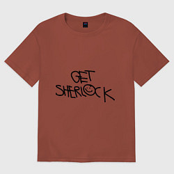 Футболка оверсайз мужская Get sherlock, цвет: кирпичный