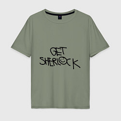 Футболка оверсайз мужская Get sherlock, цвет: авокадо