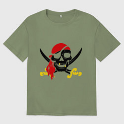 Мужская футболка оверсайз Пиратская футболка