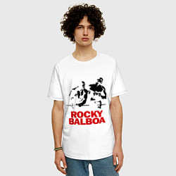 Футболка оверсайз мужская Rocky Balboa, цвет: белый — фото 2
