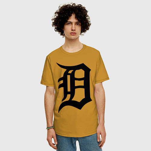 Мужская футболка оверсайз Detroit Tigers / Горчичный – фото 3