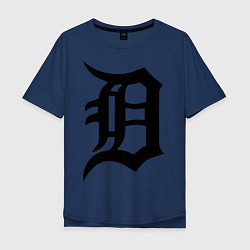 Футболка оверсайз мужская Detroit Tigers, цвет: тёмно-синий