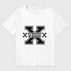 Мужская футболка оверсайз SXe: Streght edge