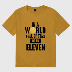 Футболка оверсайз мужская Be A Eleven, цвет: горчичный