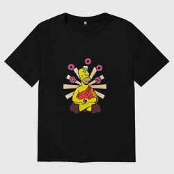 Футболка оверсайз мужская Homer Relax, цвет: черный
