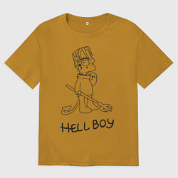 Мужская футболка оверсайз Bart: Hell Boy