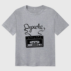 Футболка оверсайз мужская Depeche Mode: Tape, цвет: меланж